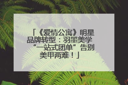 《爱情公寓》明星品牌转型：羽墨美学“一站式团单”告别美甲两难！