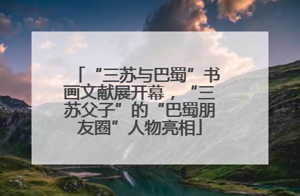 “三苏与巴蜀”书画文献展开幕，“三苏父子”的“巴蜀朋友圈”人物亮相