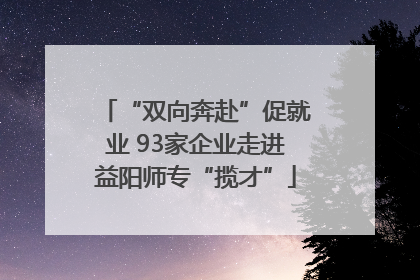 “双向奔赴”促就业 93家企业走进益阳师专“揽才”