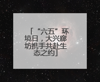 “六五”环境日，大兴廊坊携手共赴生态之约