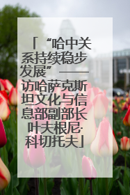 “哈中关系持续稳步发展”——访哈萨克斯坦文化与信息部副部长叶夫根尼·科切托夫