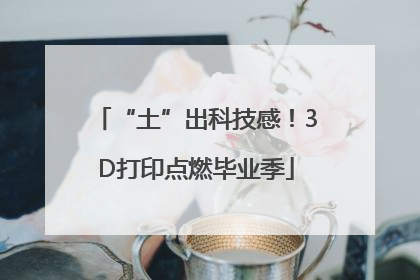 “土”出科技感！3D打印点燃毕业季