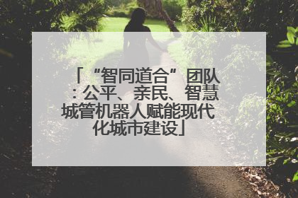 “智同道合”团队：公平、亲民、智慧城管机器人赋能现代化城市建设