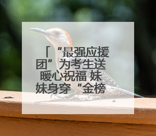 “最强应援团”为考生送暖心祝福 妹妹身穿“金榜题名”衣服为哥哥加油