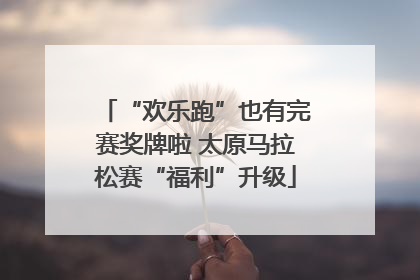 “欢乐跑”也有完赛奖牌啦 太原马拉松赛“福利”升级