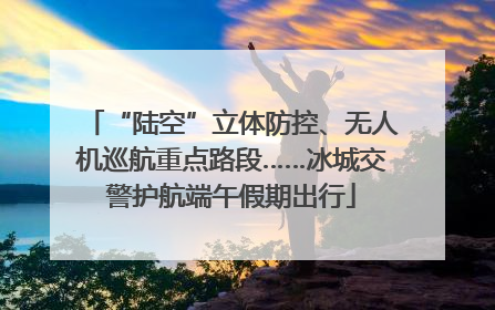 “陆空”立体防控、无人机巡航重点路段……冰城交警护航端午假期出行