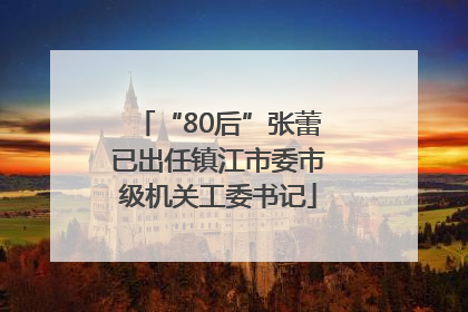 “80后”张蕾已出任镇江市委市级机关工委书记