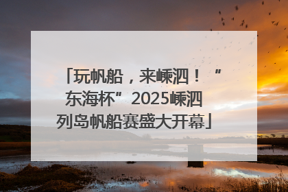 玩帆船，来嵊泗！“东海杯”2025嵊泗列岛帆船赛盛大开幕