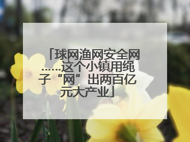 球网渔网安全网……这个小镇用绳子“网”出两百亿元大产业