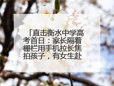 直击衡水中学高考首日：家长隔着栅栏用手机拉长焦拍孩子，有女生赴考前在电话亭与家人通话