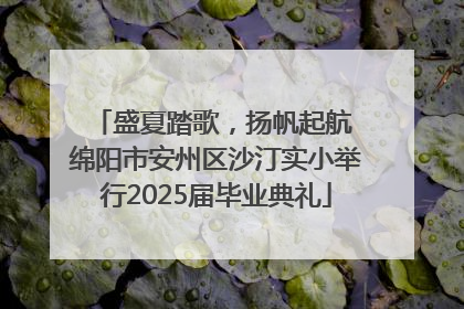 盛夏踏歌，扬帆起航 绵阳市安州区沙汀实小举行2025届毕业典礼