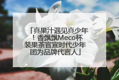 真果汁遇见真少年！香飘飘Meco杯装果茶官宣时代少年团为品牌代言人