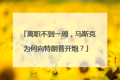 离职不到一周，马斯克为何向特朗普开炮？