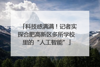 科技感满满！记者实探合肥高新区多所学校里的“人工智能”