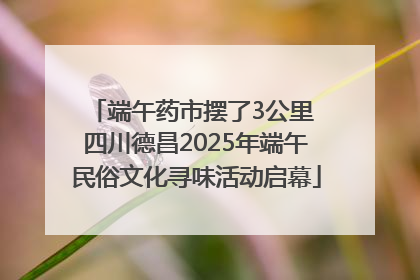 端午药市摆了3公里 四川德昌2025年端午民俗文化寻味活动启幕
