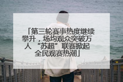 第三轮赛事热度继续攀升，场均观众突破万人 “苏超”联赛掀起全民观赛热潮