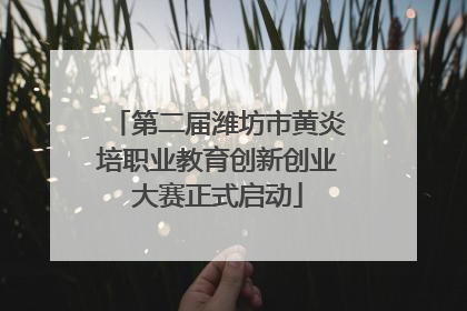 第二届潍坊市黄炎培职业教育创新创业大赛正式启动