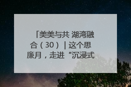 美美与共 湖湾融合（30）｜这个思廉月，走进“沉浸式”清风课堂