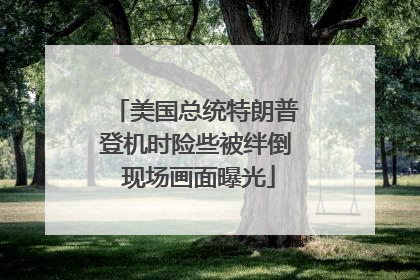 美国总统特朗普登机时险些被绊倒 现场画面曝光