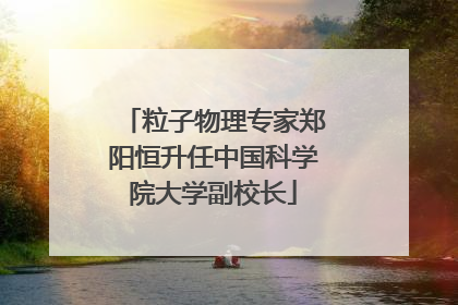 粒子物理专家郑阳恒升任中国科学院大学副校长