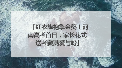 红衣旗袍擎金葵！河南高考首日，家长花式送考藏满爱与盼