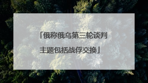俄称俄乌第三轮谈判主题包括战俘交换