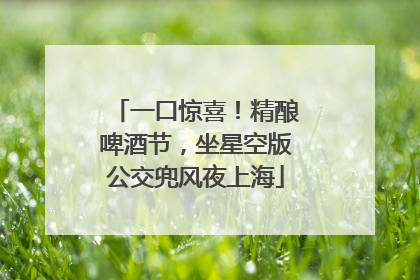 一口惊喜！精酿啤酒节，坐星空版公交兜风夜上海