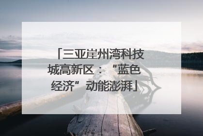 三亚崖州湾科技城高新区：“蓝色经济”动能澎湃