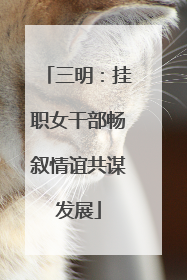 三明：挂职女干部畅叙情谊共谋发展