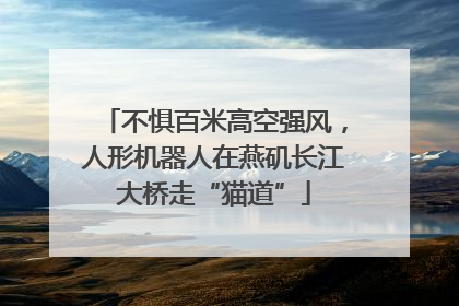 不惧百米高空强风，人形机器人在燕矶长江大桥走“猫道”
