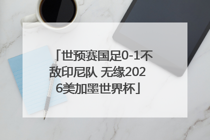 世预赛国足0-1不敌印尼队 无缘2026美加墨世界杯