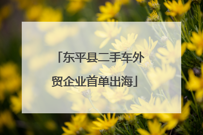 东平县二手车外贸企业首单出海