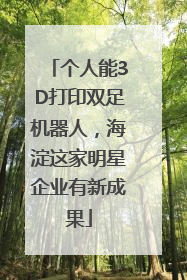 个人能3D打印双足机器人，海淀这家明星企业有新成果