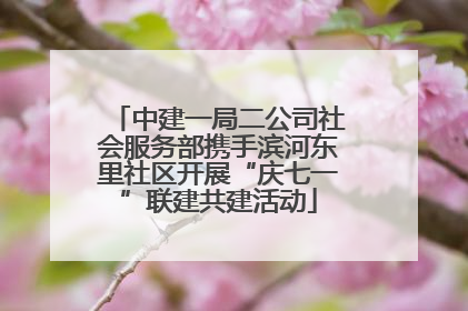 中建一局二公司社会服务部携手滨河东里社区开展“庆七一”联建共建活动