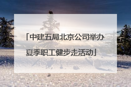 中建五局北京公司举办夏季职工健步走活动