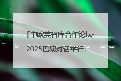 中欧美智库合作论坛·2025巴黎对话举行