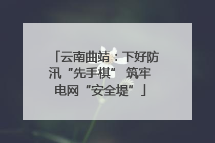 云南曲靖：下好防汛“先手棋” 筑牢电网“安全堤”