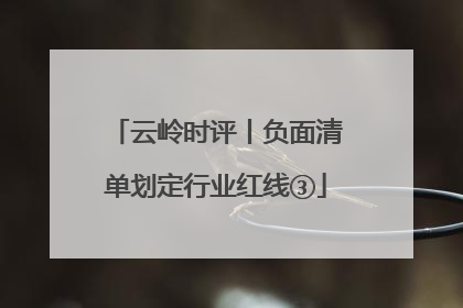 云岭时评丨负面清单划定行业红线③