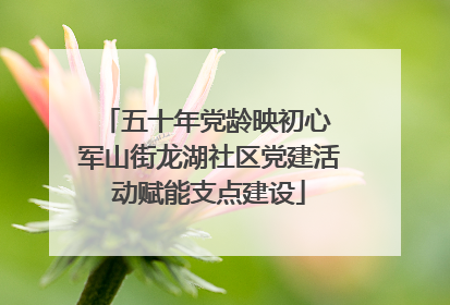五十年党龄映初心 军山街龙湖社区党建活动赋能支点建设