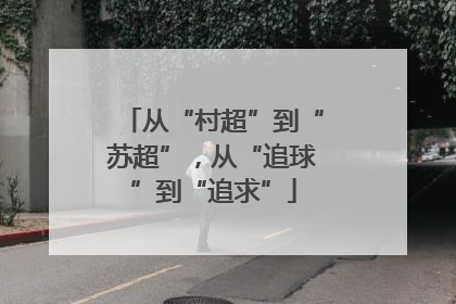 从“村超”到“苏超”，从“追球”到“追求”
