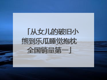 从女儿的破旧小熊到乐瓜睡觉抱枕全国销量第一