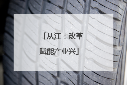 从江：改革赋能产业兴