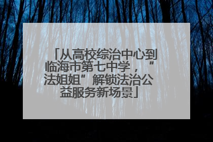 从高校综治中心到临海市第七中学，“法姐姐”解锁法治公益服务新场景