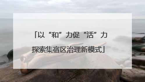 以“和”力促“活”力 探索集宿区治理新模式