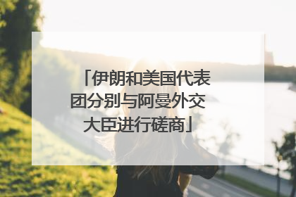伊朗和美国代表团分别与阿曼外交大臣进行磋商