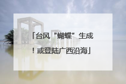 台风“蝴蝶”生成！或登陆广西沿海