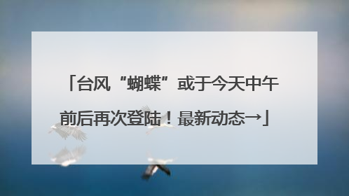 台风“蝴蝶”或于今天中午前后再次登陆！最新动态→