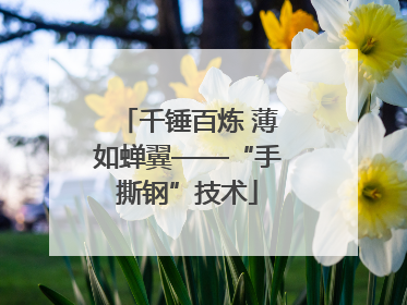 千锤百炼 薄如蝉翼——“手撕钢”技术