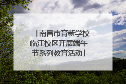 南昌市育新学校临江校区开展端午节系列教育活动