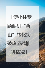 傅小林专题调研“两山”转化突破攻坚战推进情况